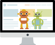 Ordenador con robots buscadores